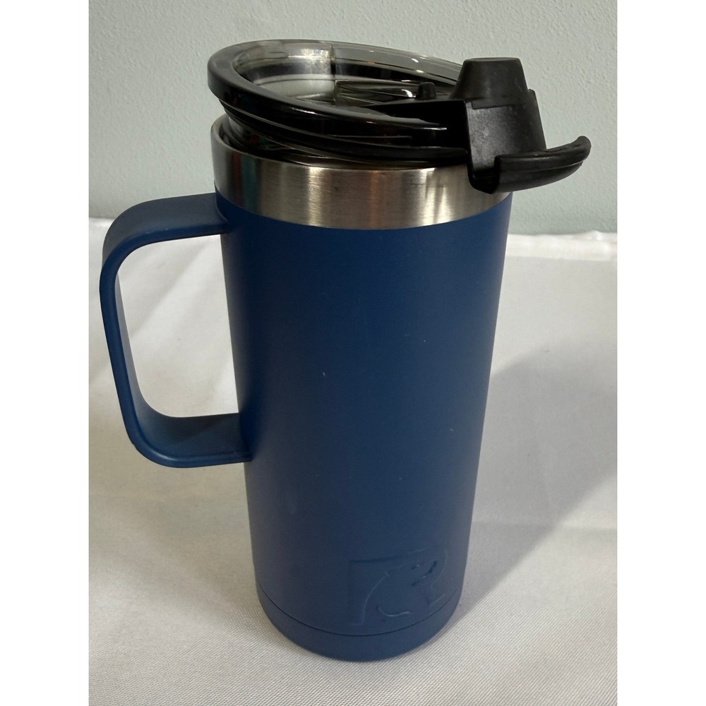 RTIC Travel Cup 16oz Blue Insulated Stainless Steel Mug Tumber Coffee Hot/Cold